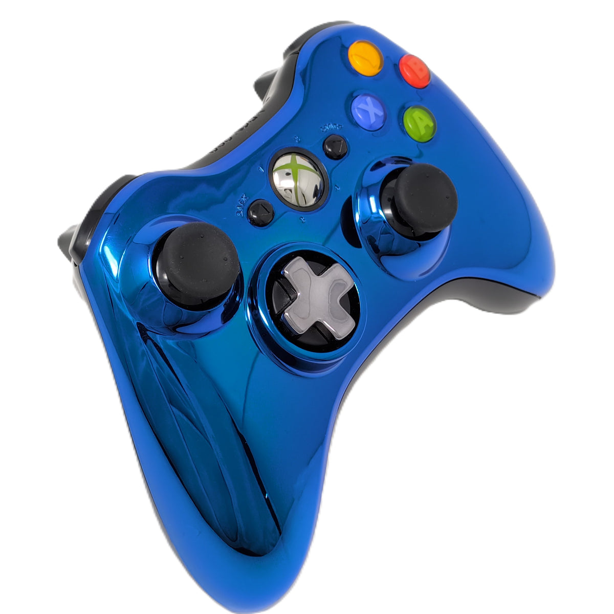 Xbox 360 Wireless Controller - Chrome Blue - Video Game Accessory - Used - CaveGamers - Image 7