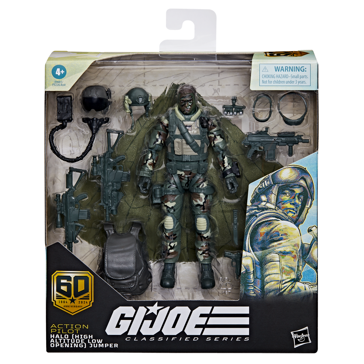 G.I. Joe Classified Series 60th Anniversary 6" Action Pilot HALO Jumper Action Figure