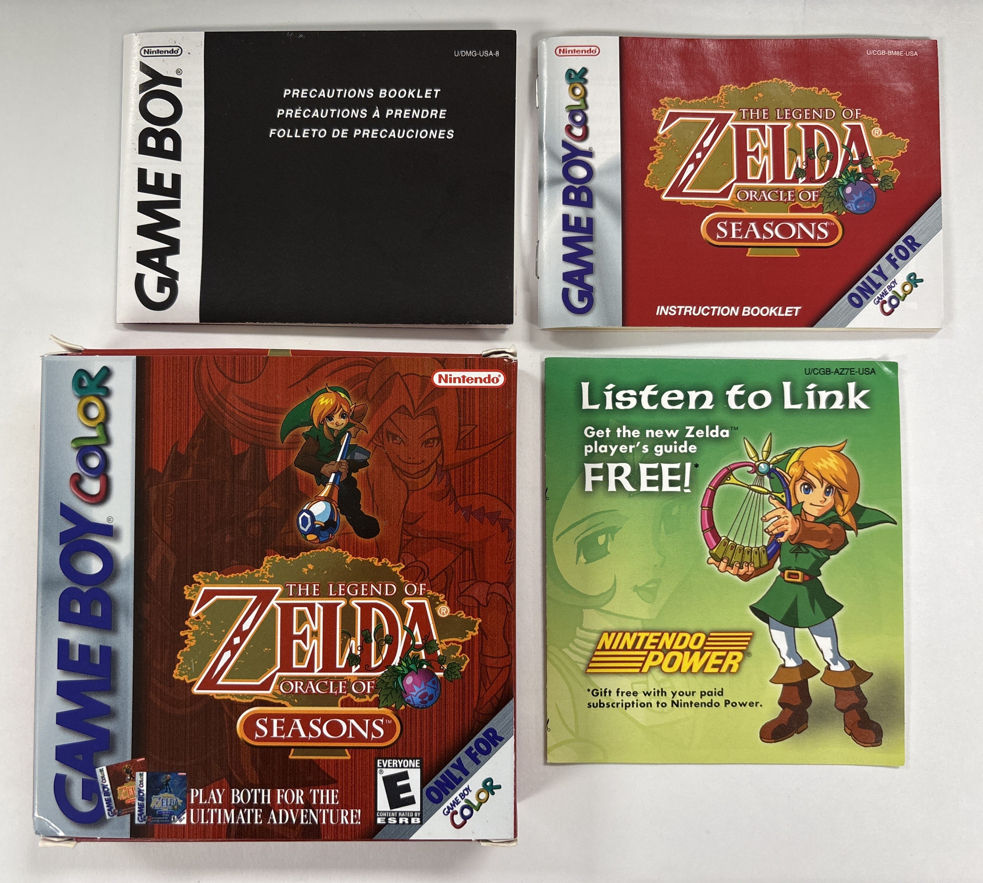 The Legend of Zelda: Oracle of Seasons - Nintendo Game Boy Color Box & Manuals Only No Game