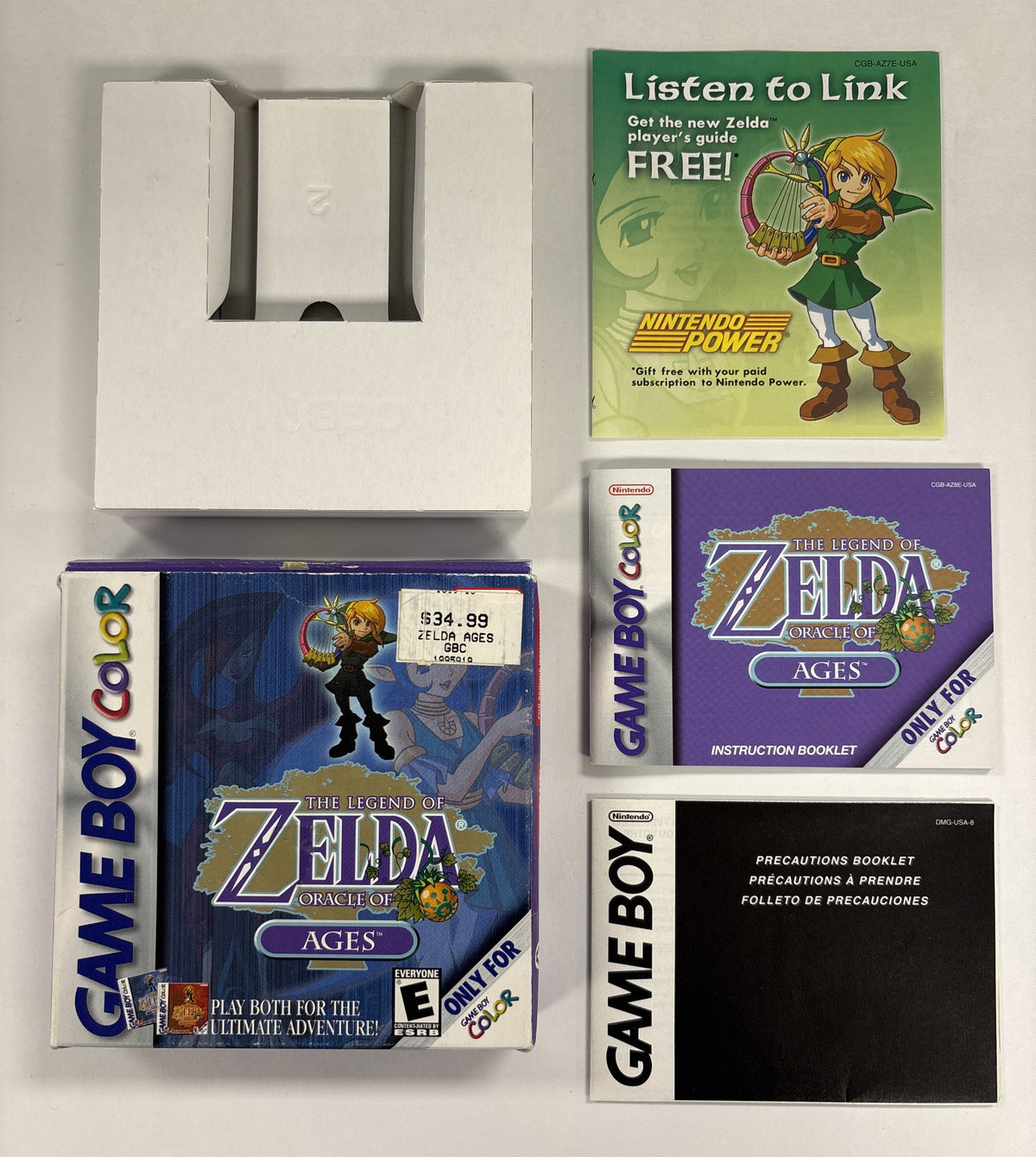 The Legend of Zelda: Oracle of Ages - Nintendo Game Boy Color Box & Manuals Only No Game