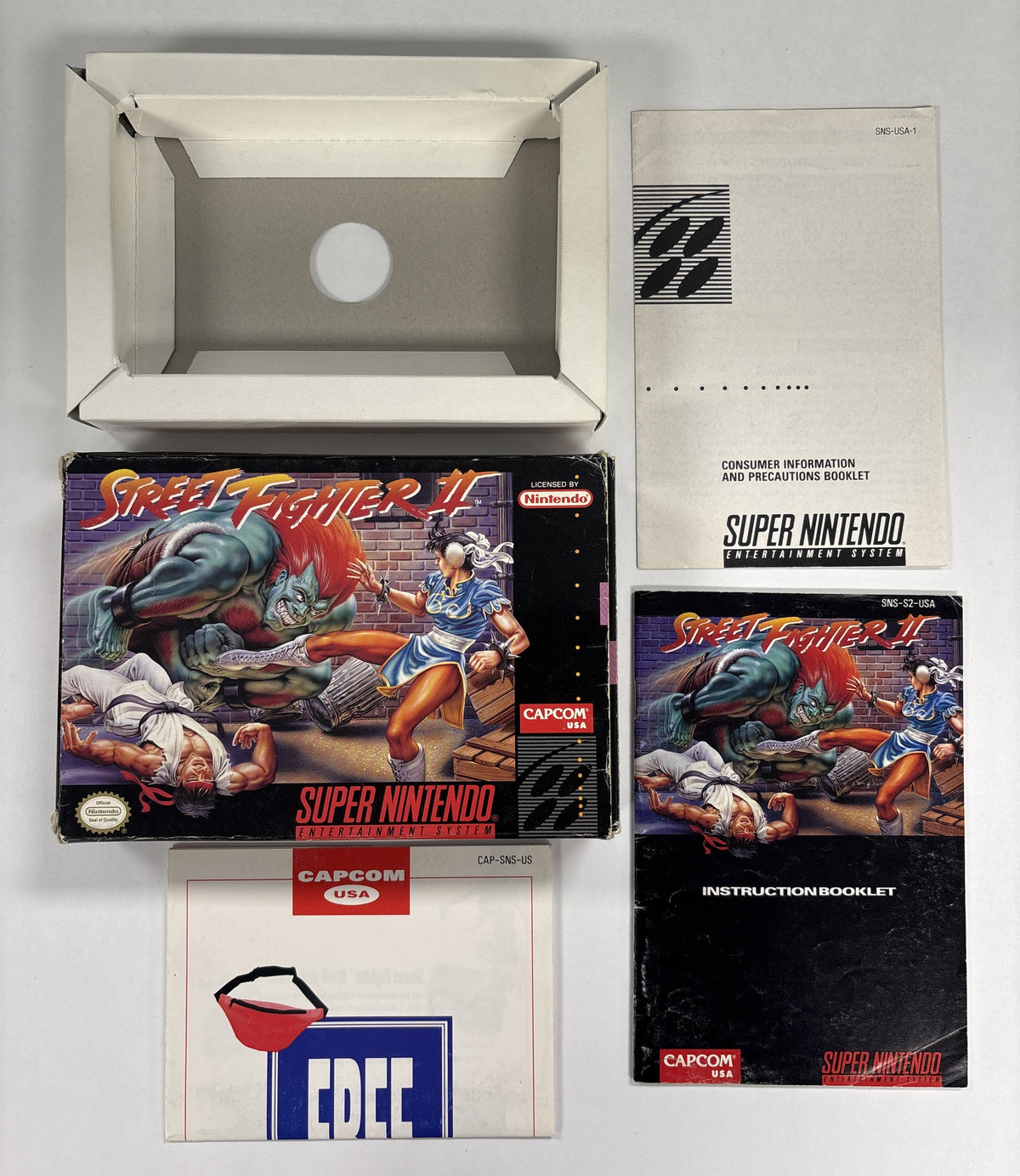 Street Fighter II - Super Nintendo SNES Box & Manual Only No Game