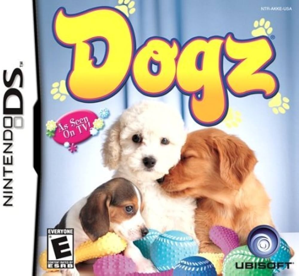 Dogz Nintendo DS front cover – Ubisoft game artwork
