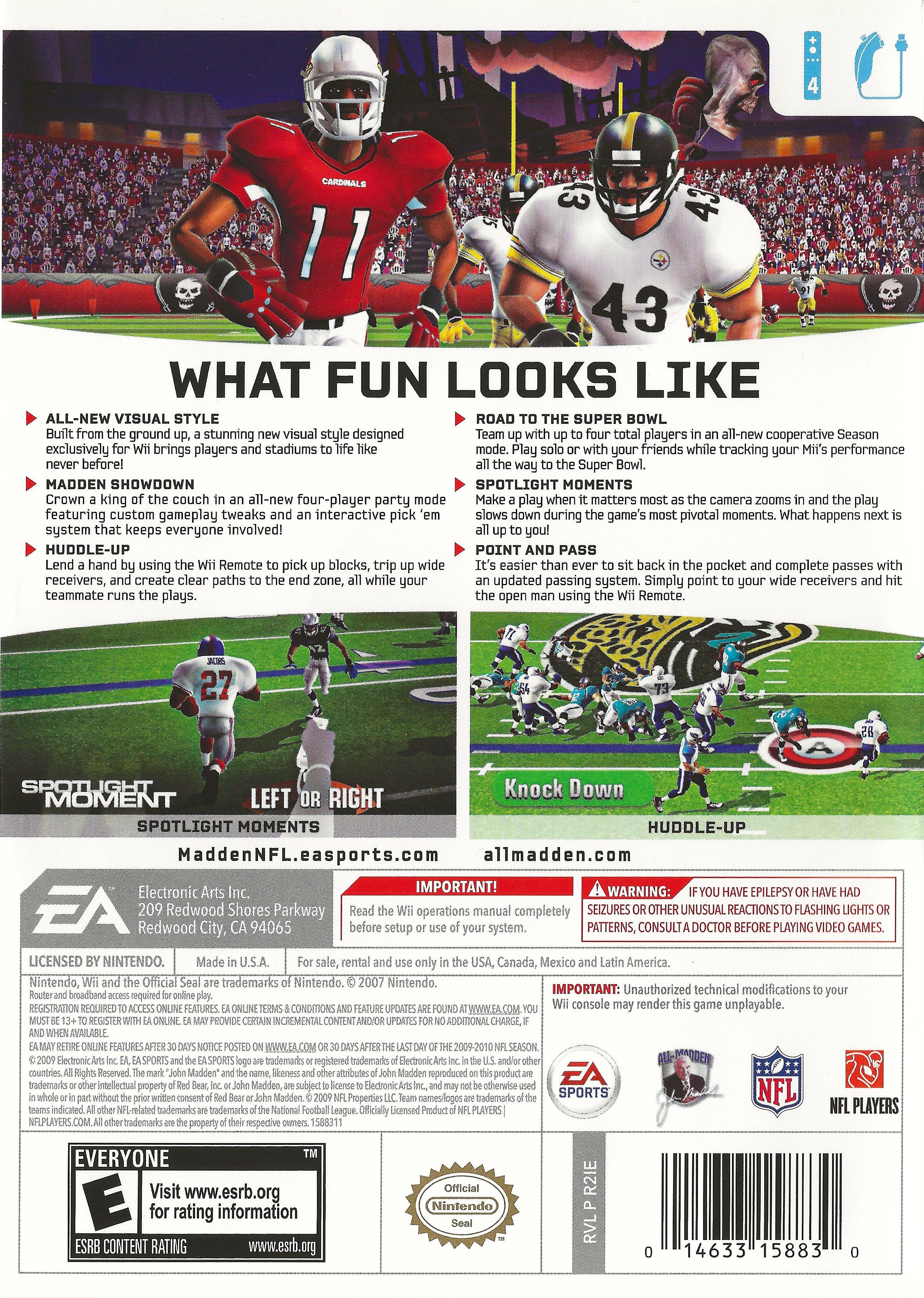 Madden NFL 10 Wii - Video Game - Used - CaveGamers - Image 2