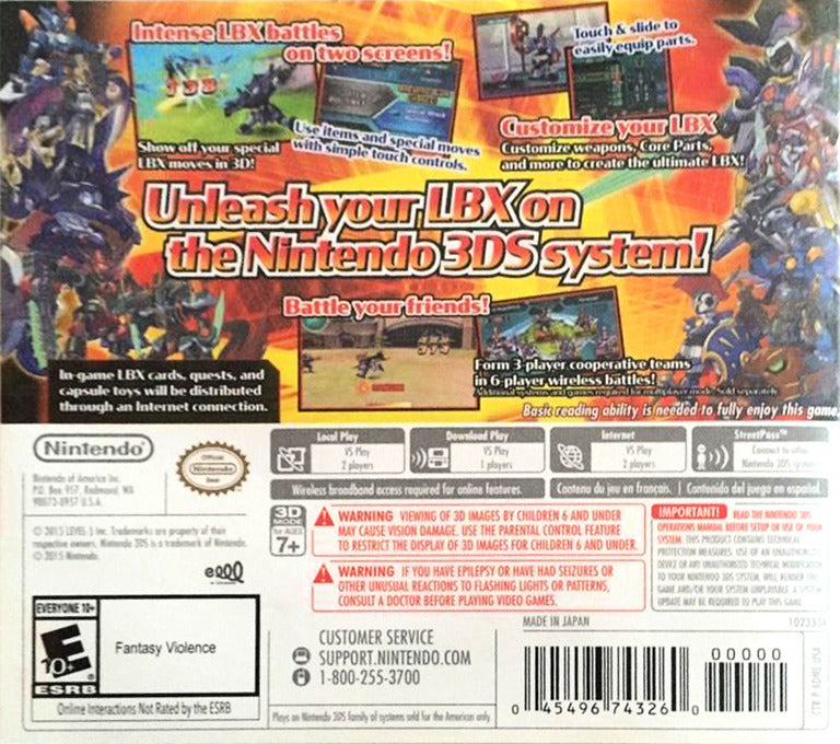 LBX: Little Battlers eXperience 3DS - Video Game - Used - CaveGamers - Image 2