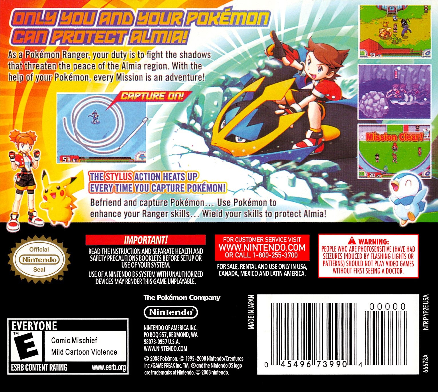 Pokemon Ranger: Shadows of Almia DS - Video Game - Used - CaveGamers - Image 2