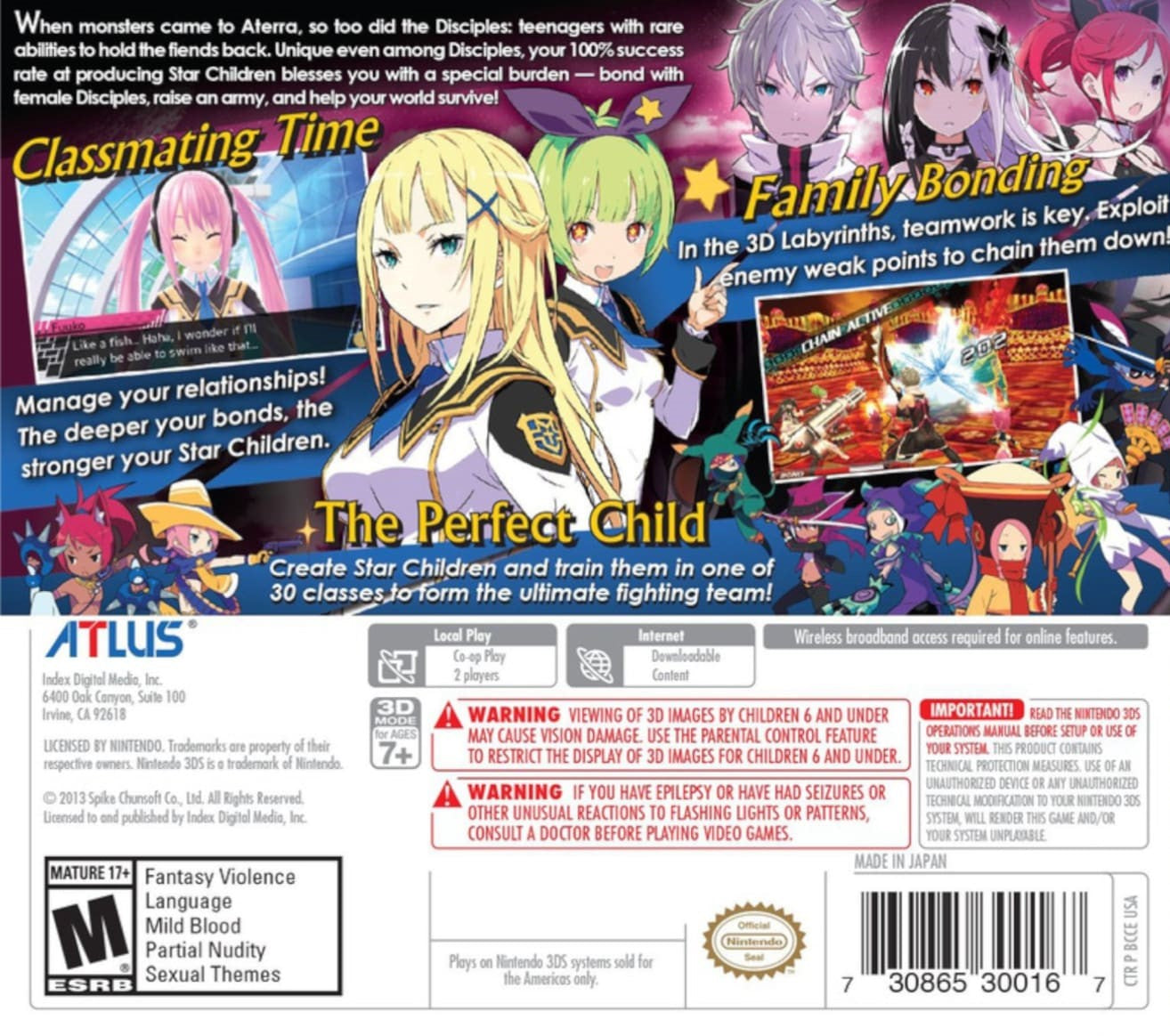 Conception II: Children of the Seven Stars 3DS - Video Game - Used - CaveGamers - Image 2