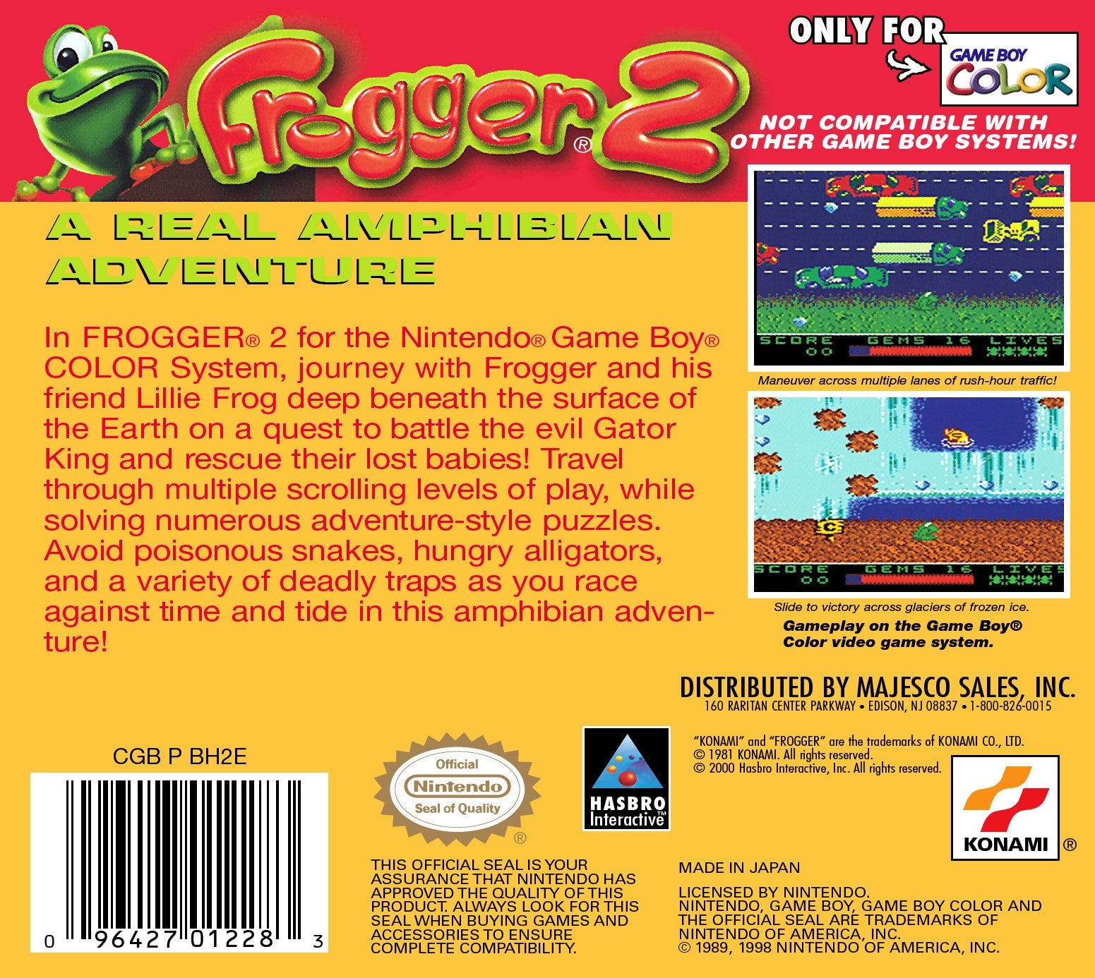 Frogger 2 Game Boy Color - Video Game - Used - CaveGamers - Image 2