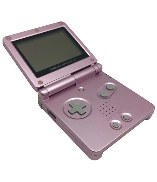 Game Boy Advance SP - Pearl Pink AGS-101 - Video Game System - Used - CaveGamers - Image 3