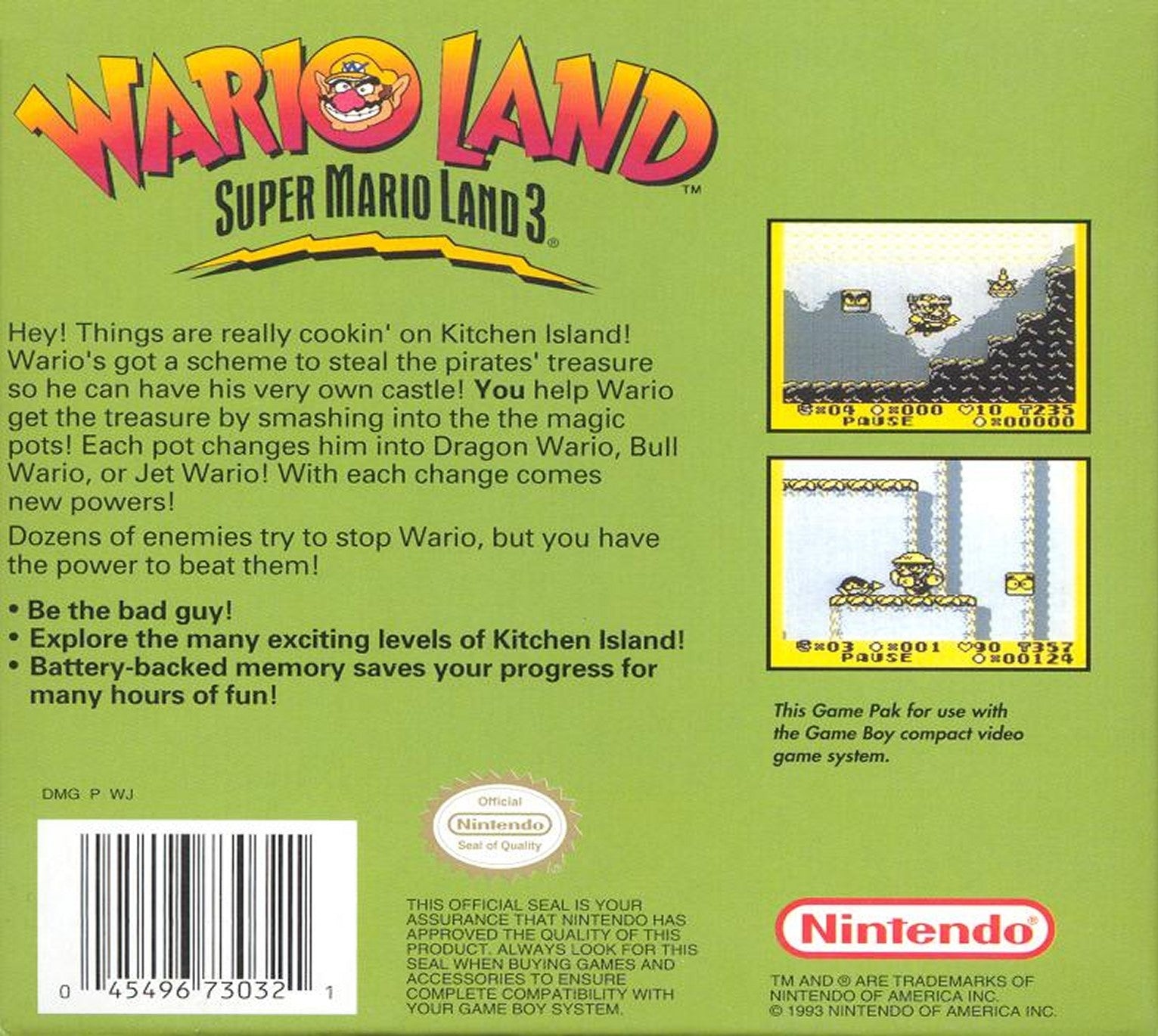 Wario Land: Super Mario Land 3 Game Boy - Video Game - Used - CaveGamers - Image 2