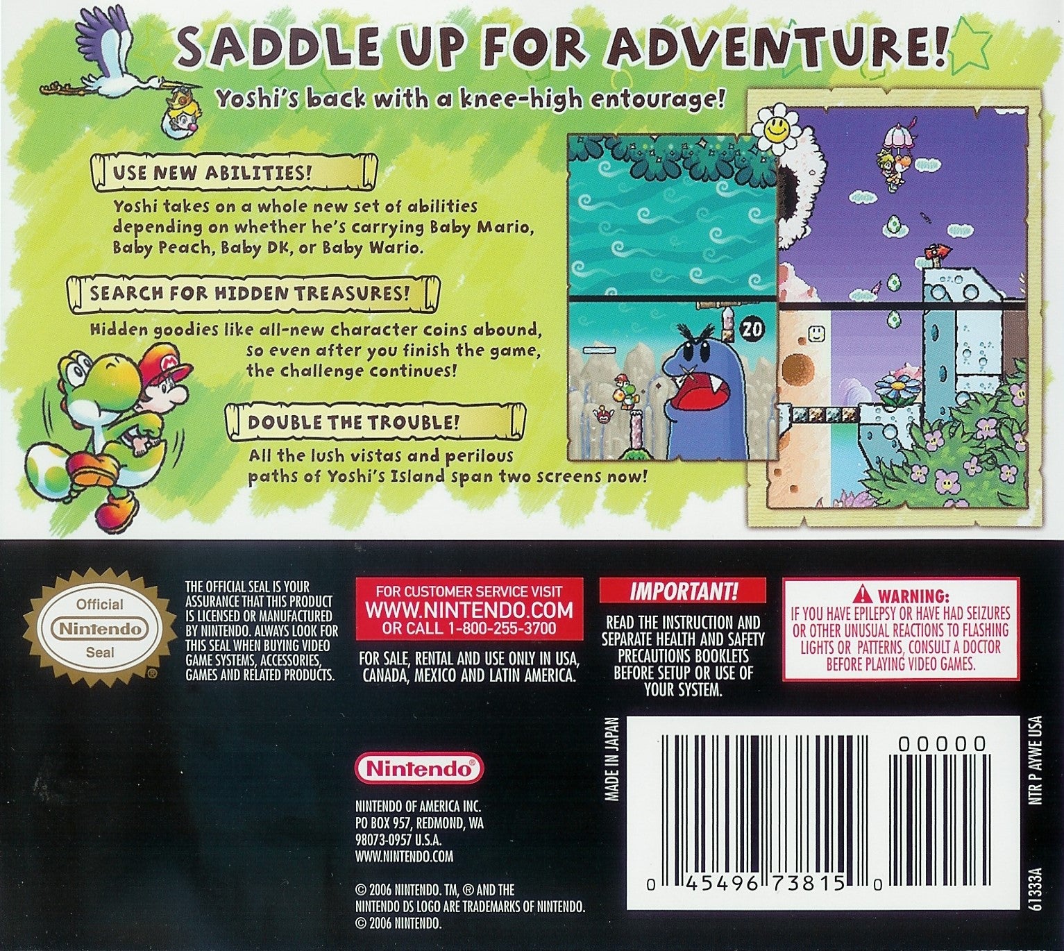 Yoshi's Island DS - Video Game - Used - CaveGamers - Image 2