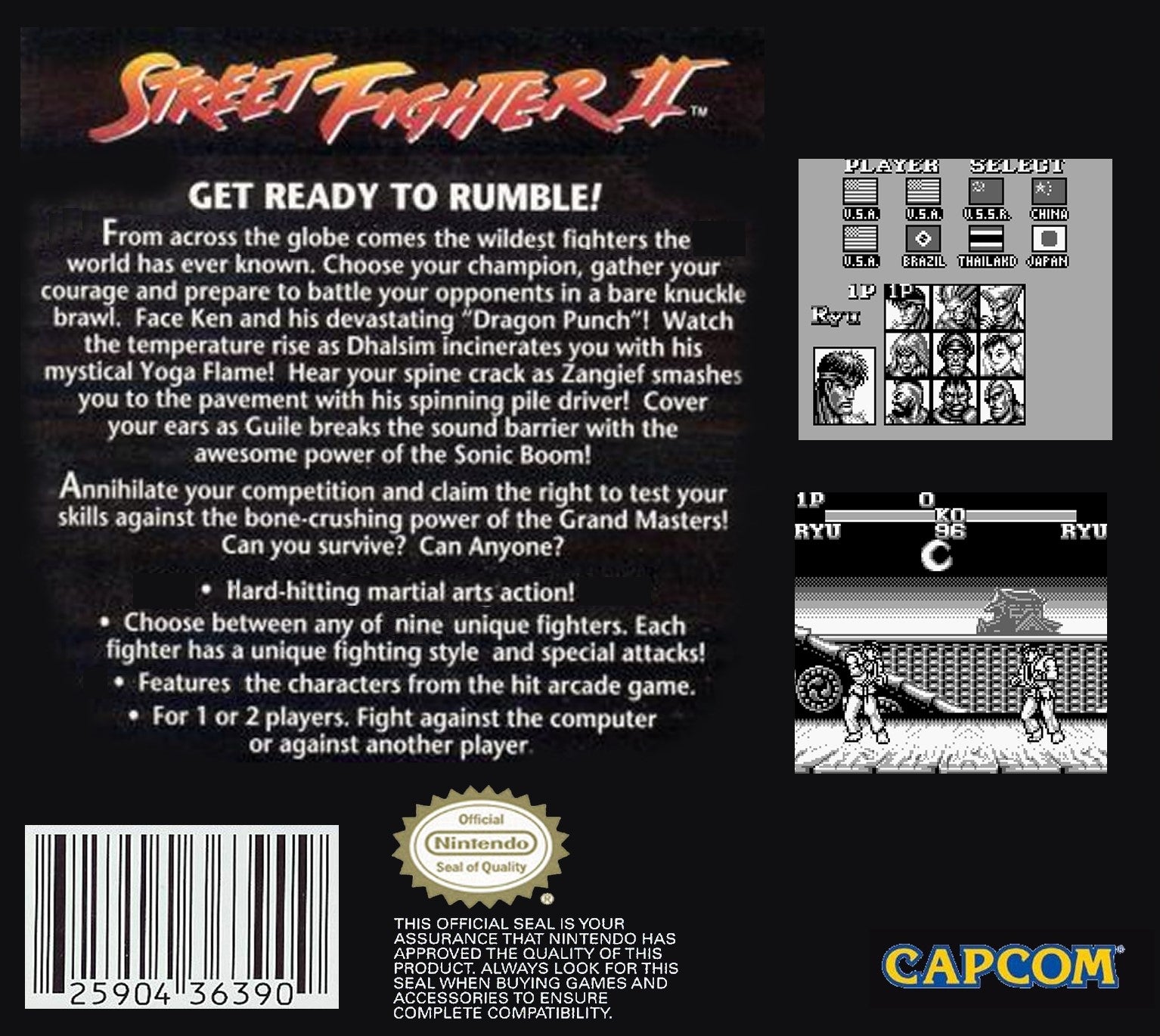 Street Fighter II Game Boy - Video Game - Used - CaveGamers - Image 2