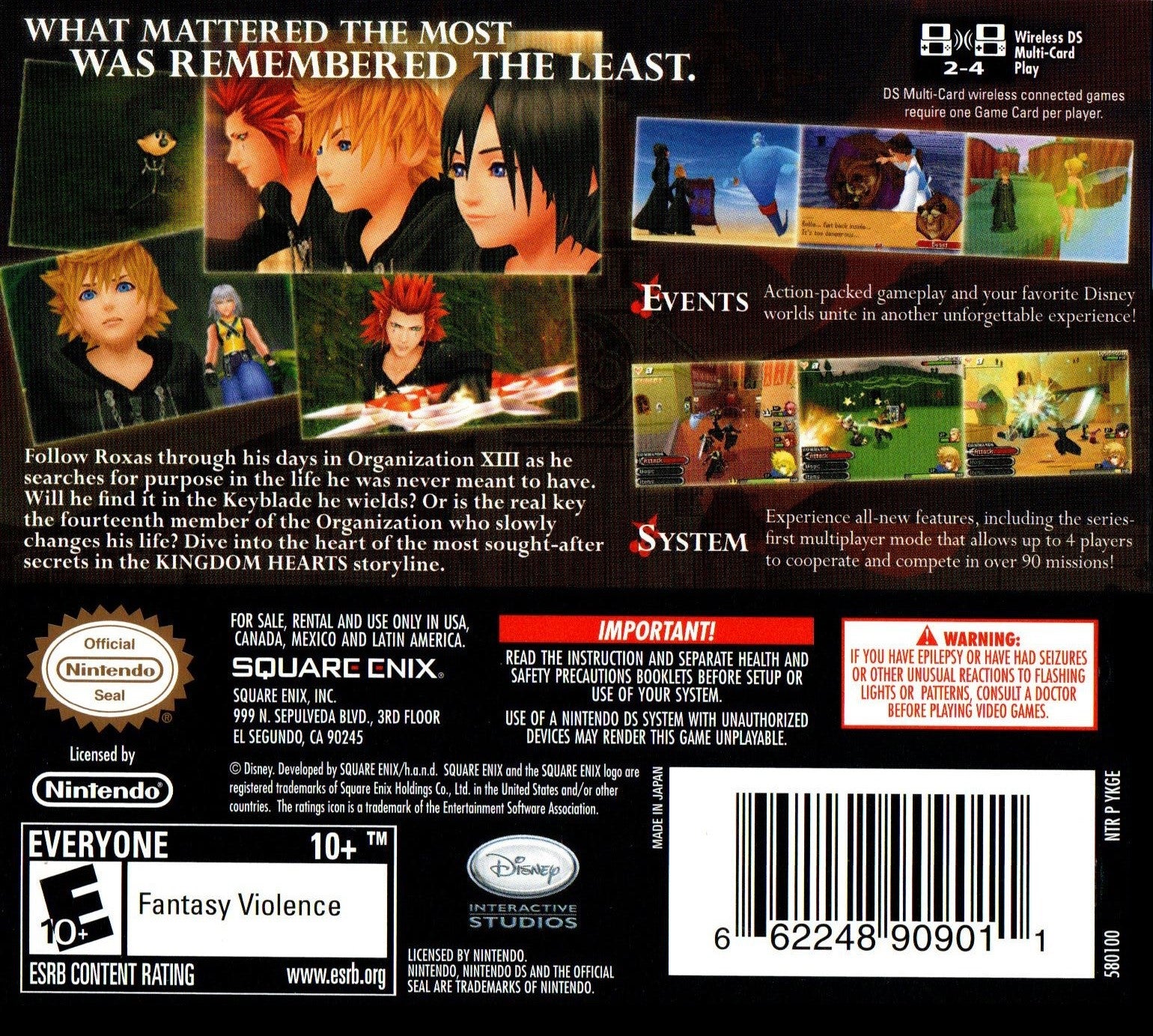 Kingdom Hearts 358/2 Days DS - Video Game - Used - CaveGamers - Image 2