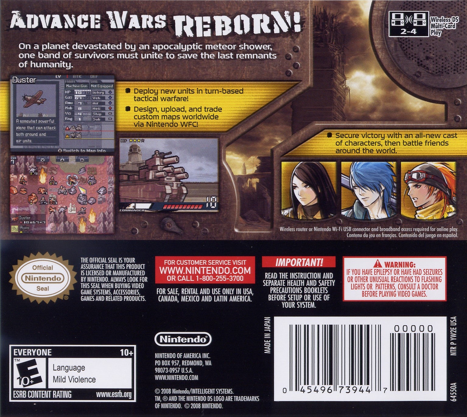 Advance Wars: Days of Ruin DS - Video Game - Used - CaveGamers - Image 2