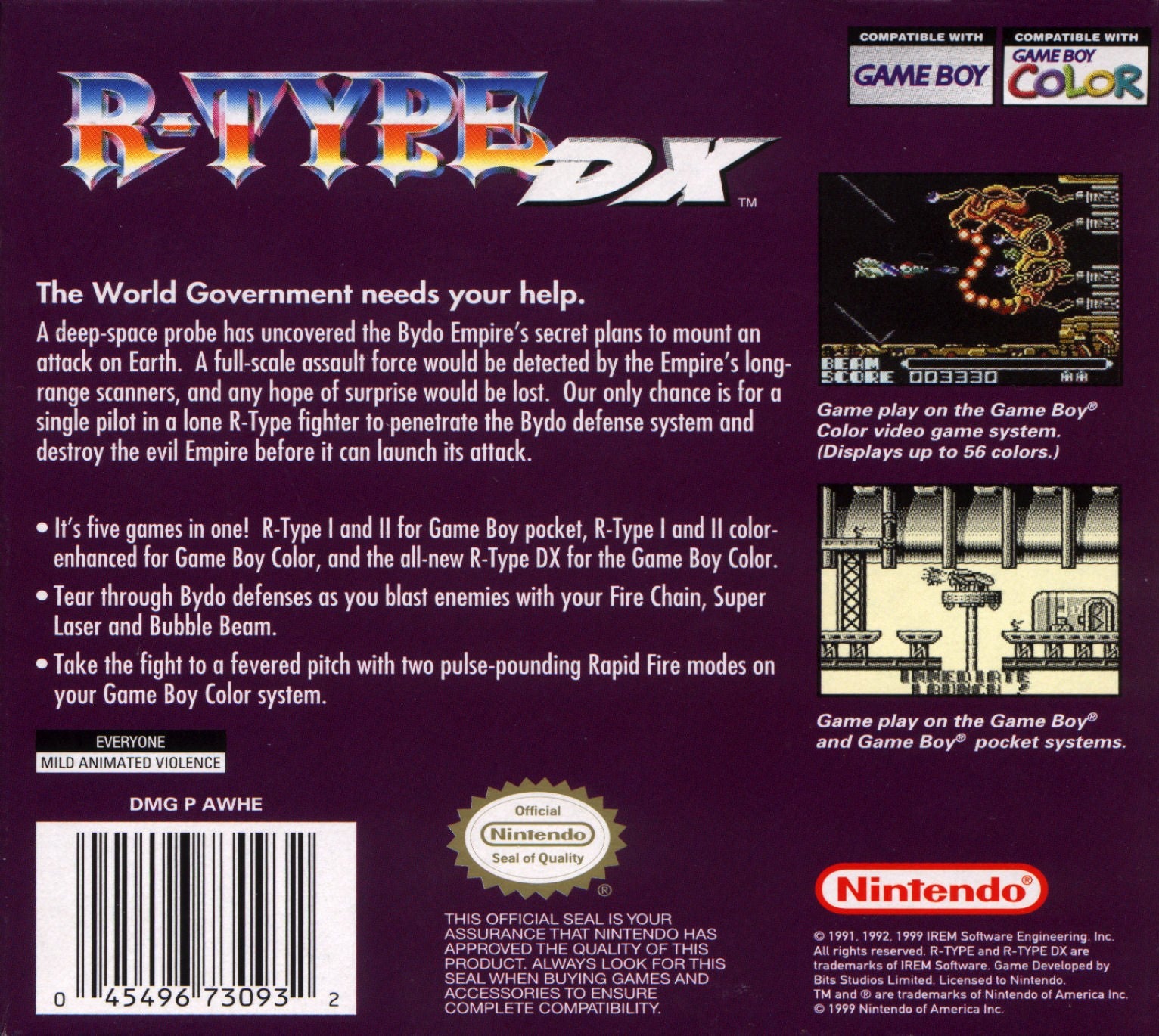 R-Type DX Game Boy Color - Video Game - Used - CaveGamers - Image 2