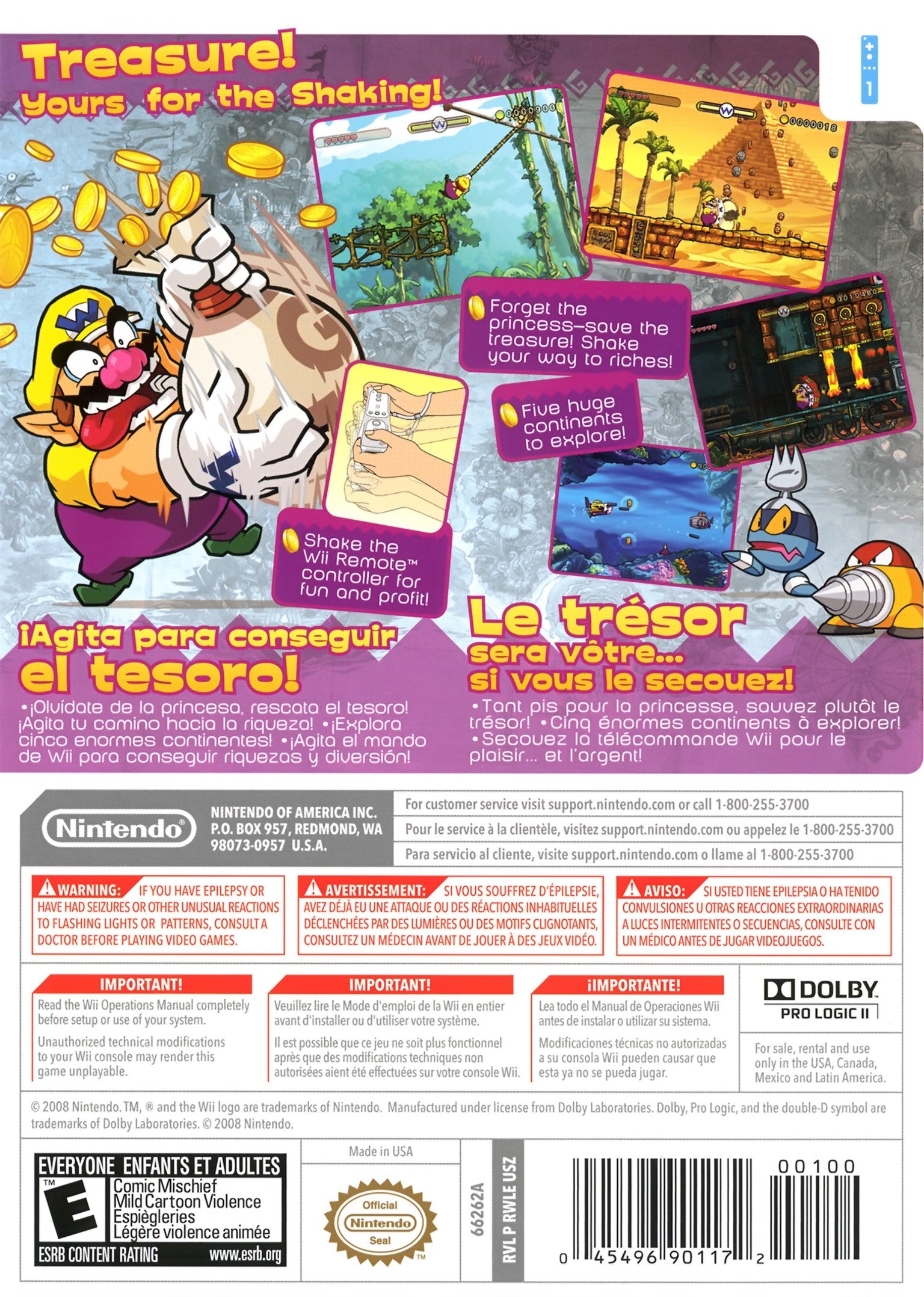 Wario Land: Shake It! Wii - Video Game - Used - CaveGamers - Image 2