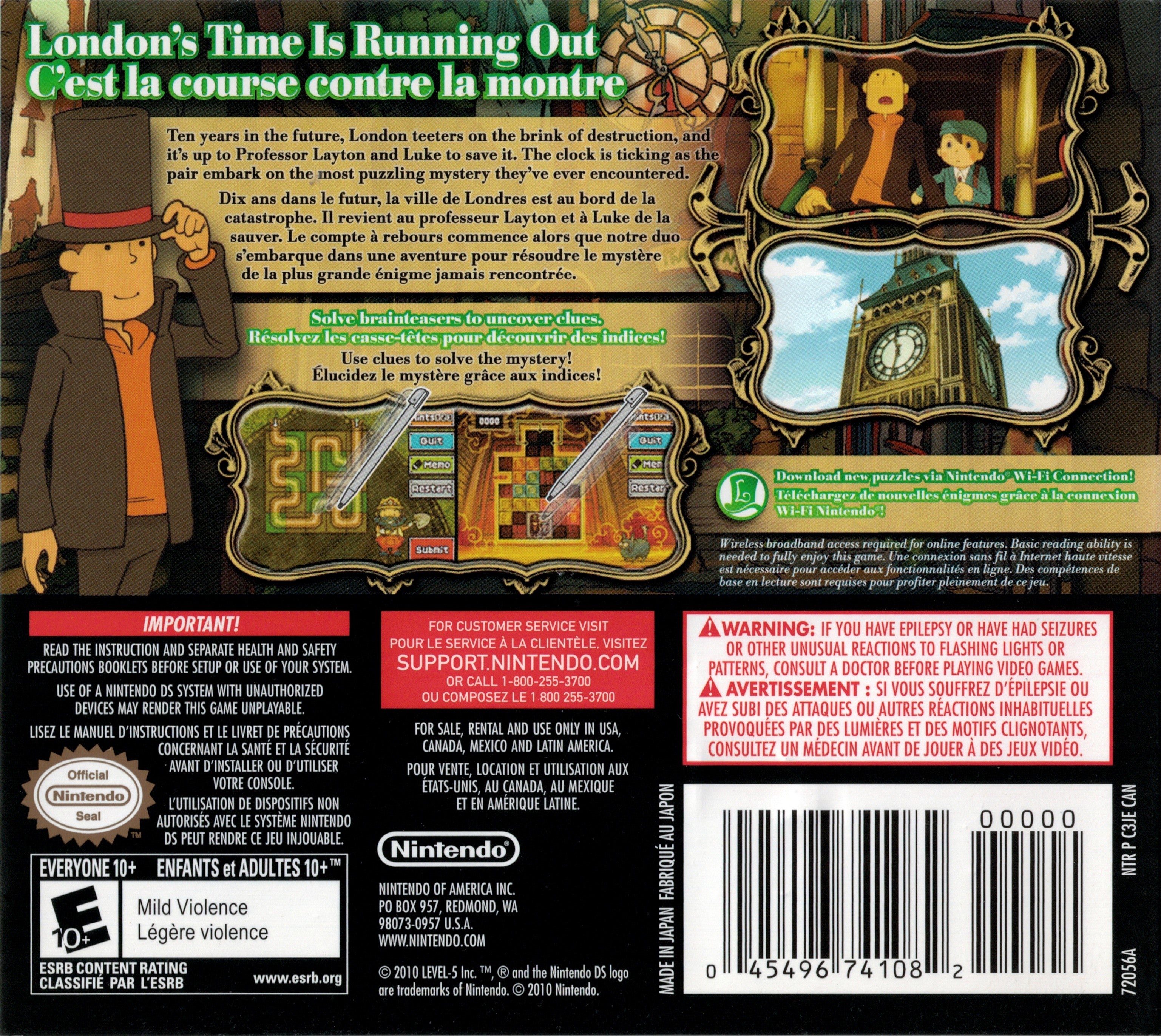 Professor Layton and the Unwound Future DS - Video Game - Used - CaveGamers - Image 2