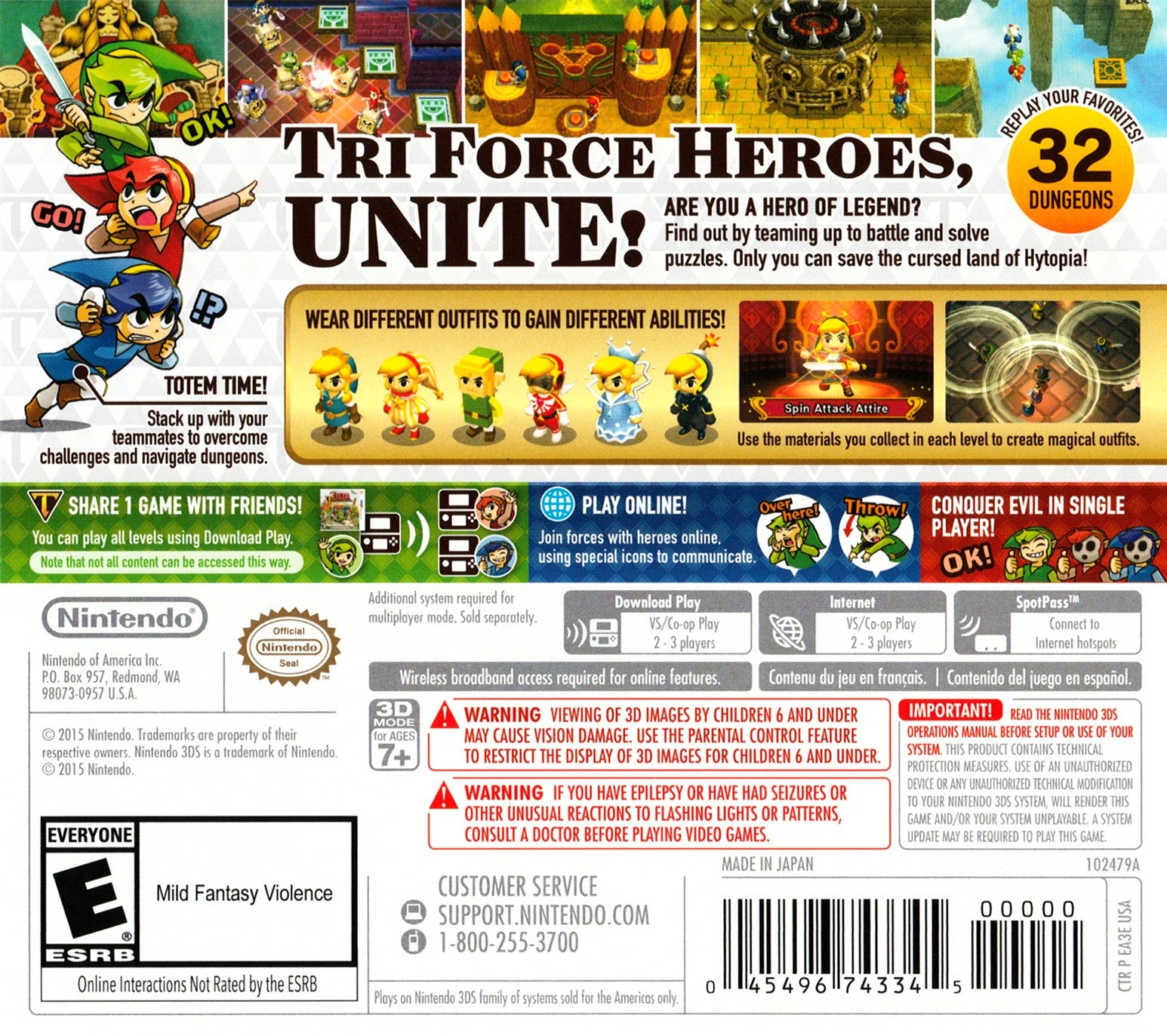 The Legend of Zelda: TriForce Heroes 3DS - Video Game - Used - CaveGamers - Image 2