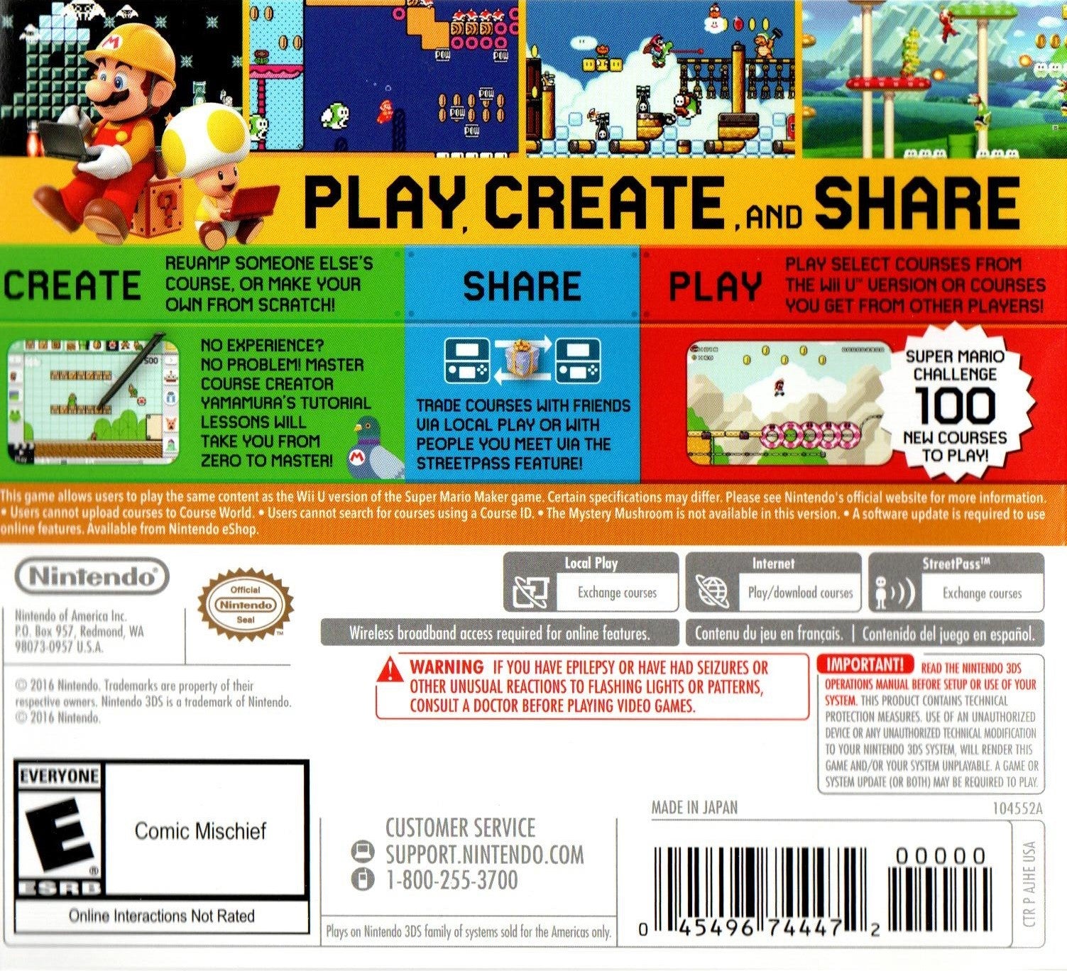 Super Mario Maker 3DS - Video Game - Used - CaveGamers - Image 2