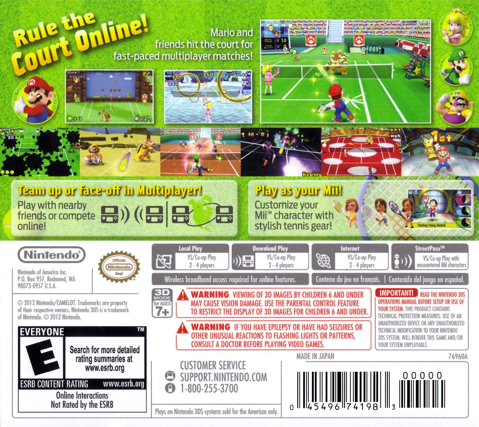 Mario Tennis Open 3DS - Video Game - Used - CaveGamers - Image 2