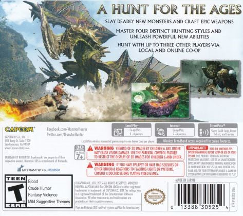Monster Hunter Generations 3DS - Video Game - Used - CaveGamers - Image 2