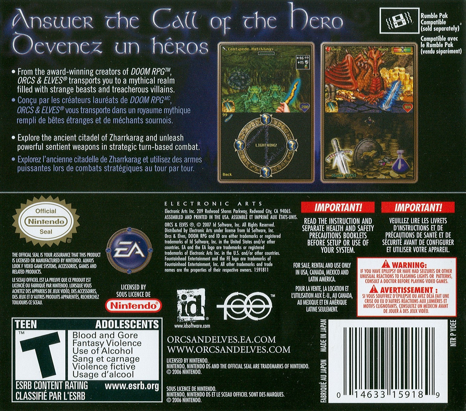Orcs & Elves DS - Video Game - Used - CaveGamers - Image 2