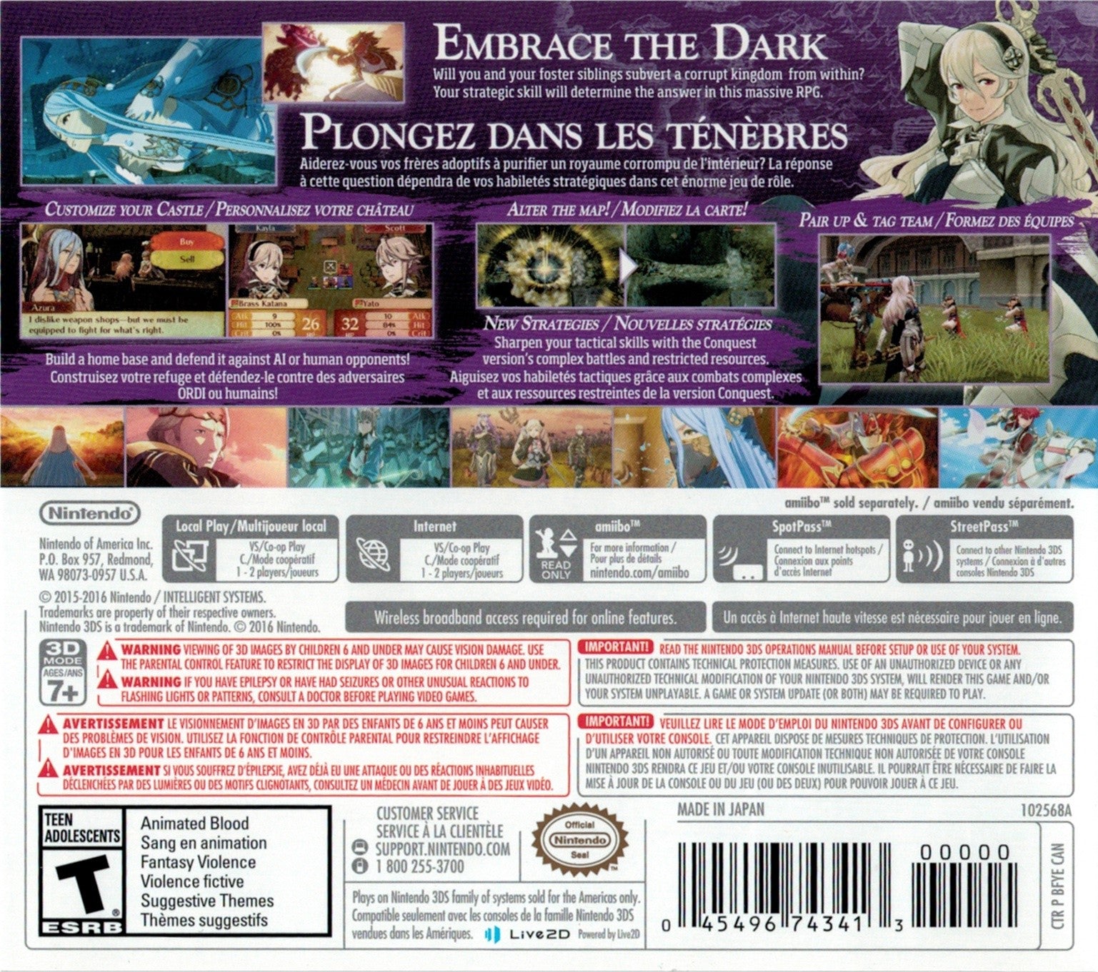 Fire Emblem Fates: Conquest 3DS - Video Game - Used - CaveGamers - Image 2