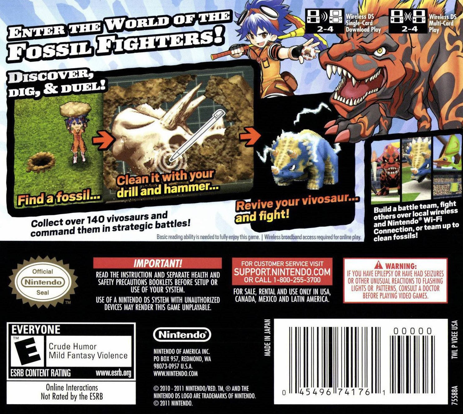 Fossil Fighters: Champions DS - Video Game - Used - CaveGamers - Image 2