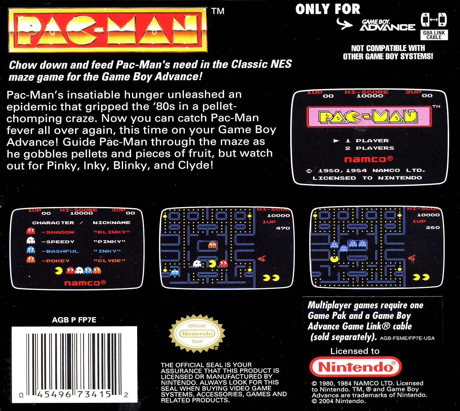 Pac-Man - Classic NES Series Game Boy Advance - Video Game - Used - CaveGamers - Image 2