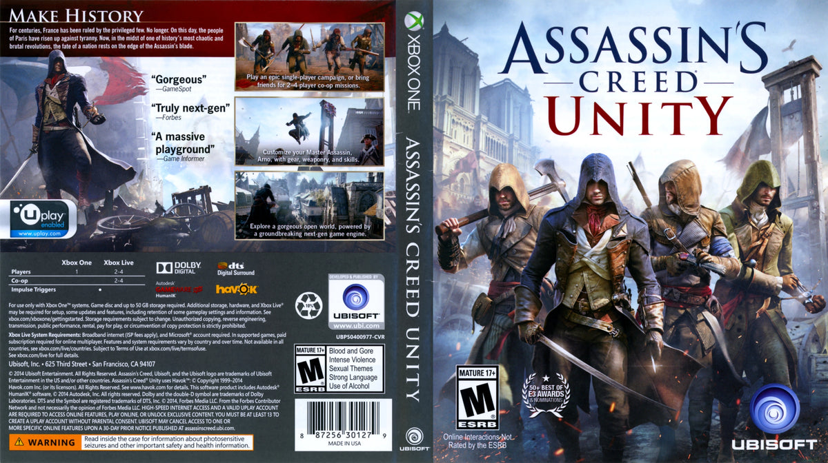 Assassin's Creed Unity Xbox One - Video Game - Used - CaveGamers - Image 4