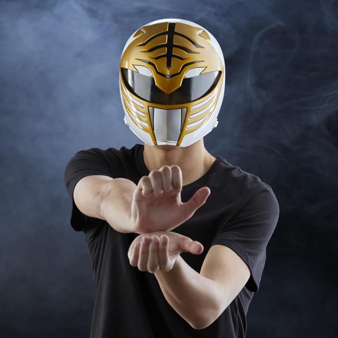 Power Rangers Lightning Collection Mighty Morphin White Ranger Helmet Prop Replicas - Toys - New - CaveGamers - Image 6