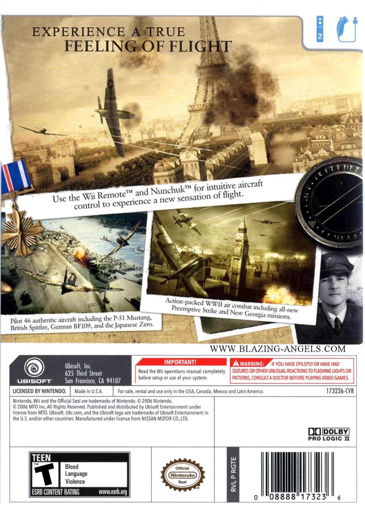 Blazing Angels: Squadrons of WWII - Video Game - Used - CaveGamers - Image 2
