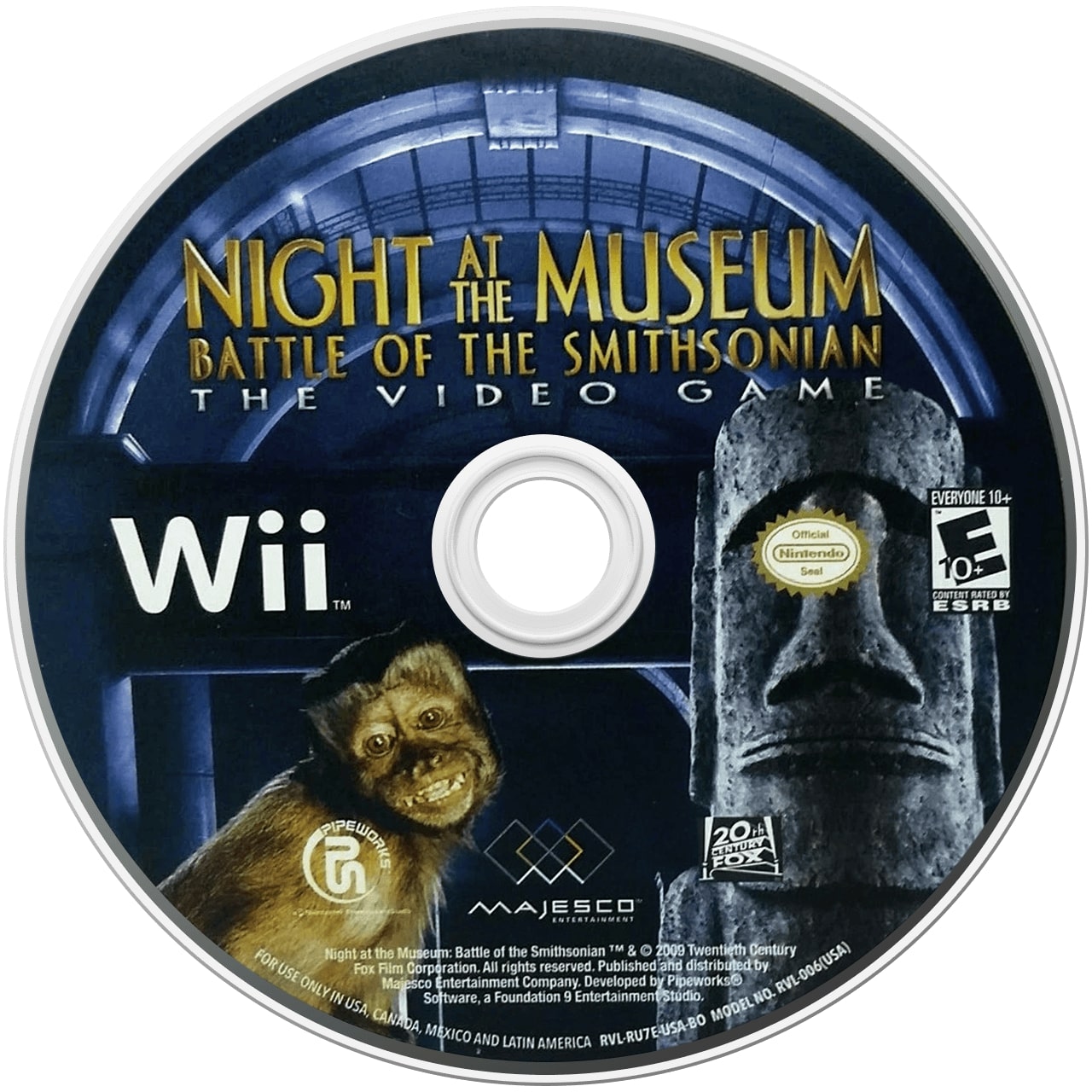 Night at the Museum: Battle of the Smithsonian Wii - Video Game - Used - CaveGamers - Image 3
