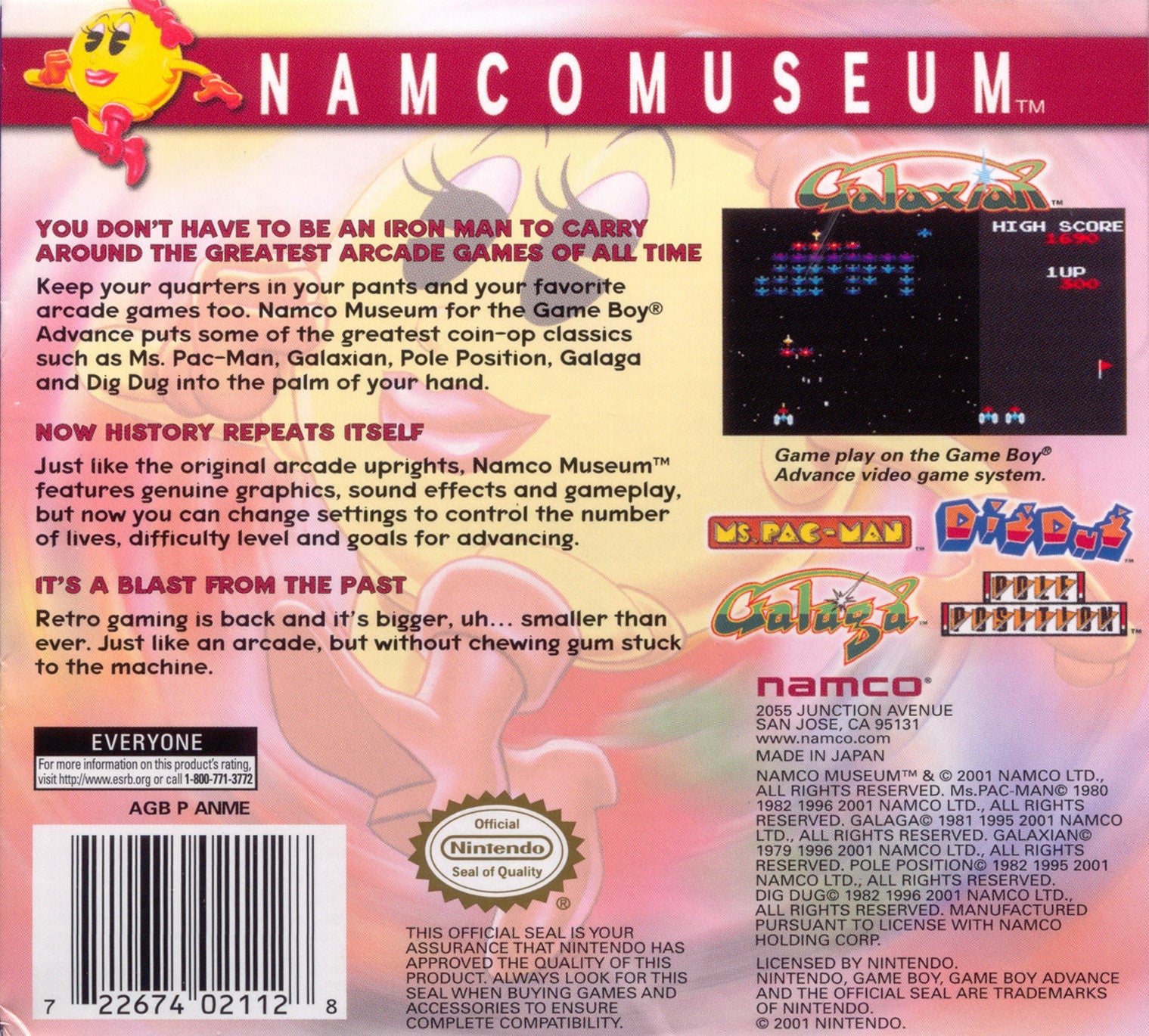Namco Museum Game Boy Advance - Video Game - Used - CaveGamers - Image 2
