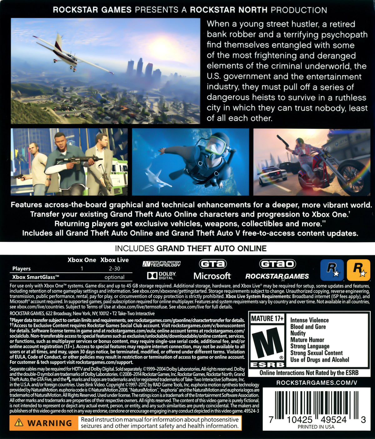 Grand Theft Auto V Xbox One - Video Game - Used - CaveGamers - Image 2
