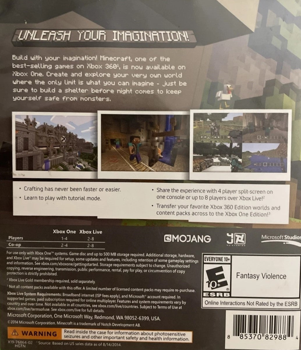 Minecraft Xbox One Edition - Video Game - Used - CaveGamers - Image 2