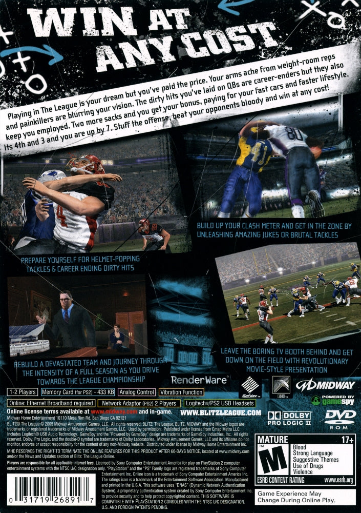 Blitz The League PS2 - Video Game - Used - CaveGamers - Image 2