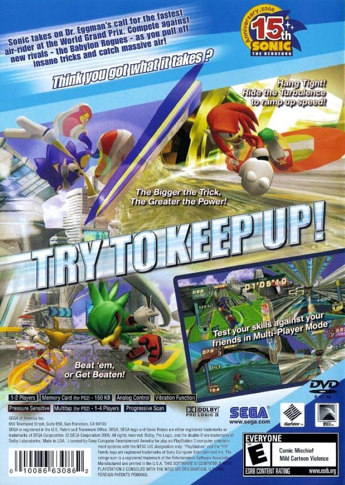 Sonic Riders PS2 - Video Game - Used - CaveGamers - Image 2