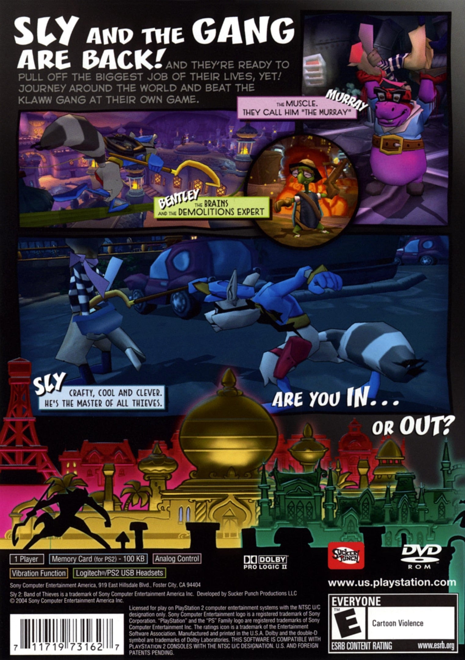 Sly 2: Band of Thieves PS2 - Video Game - Used - CaveGamers - Image 2