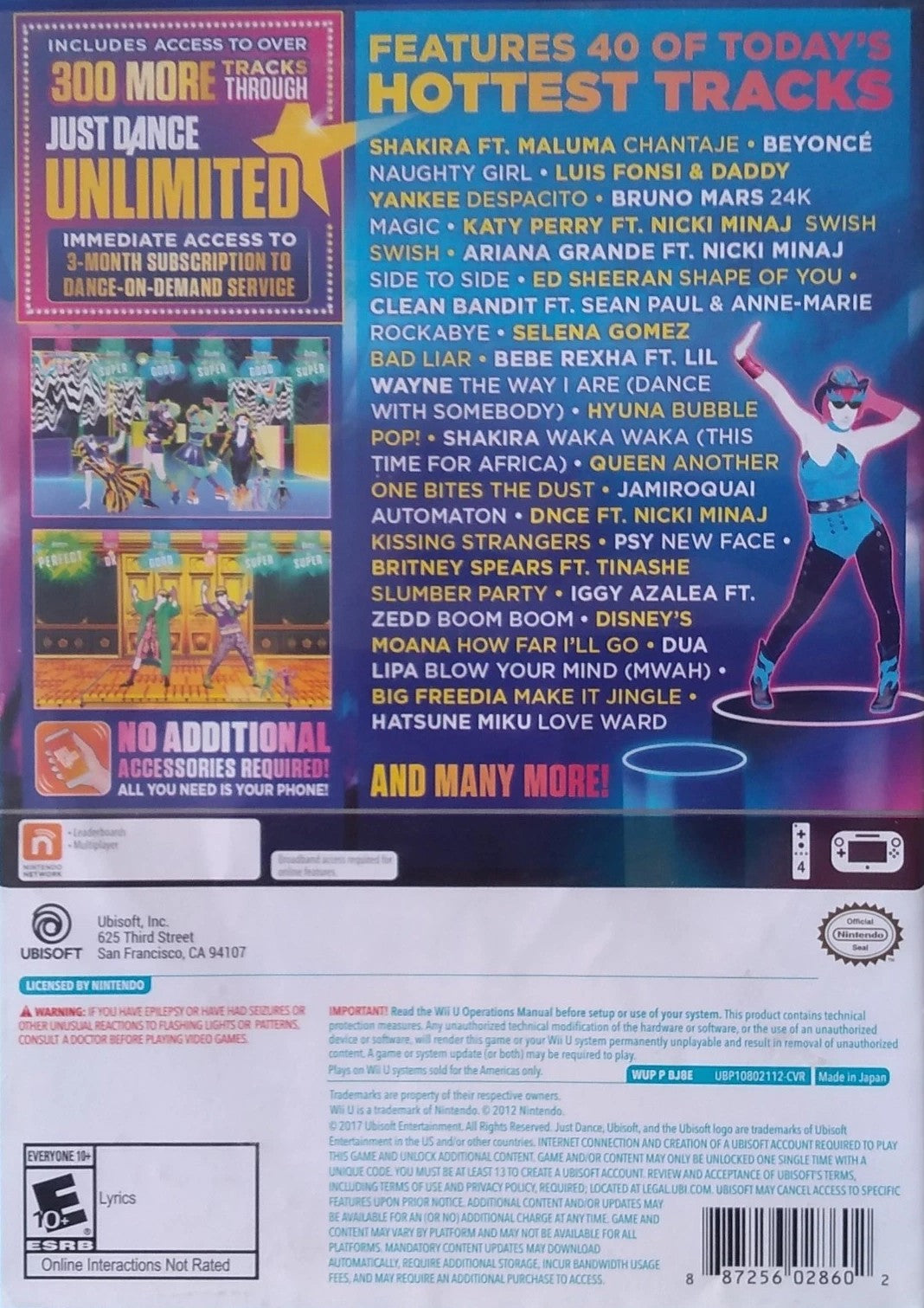 Just Dance 2018 Wii U - Video Game - Used - CaveGamers - Image 2