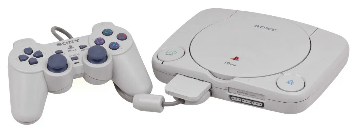 Playstation PSOne Slim Console - White - Video Game System - Used - CaveGamers