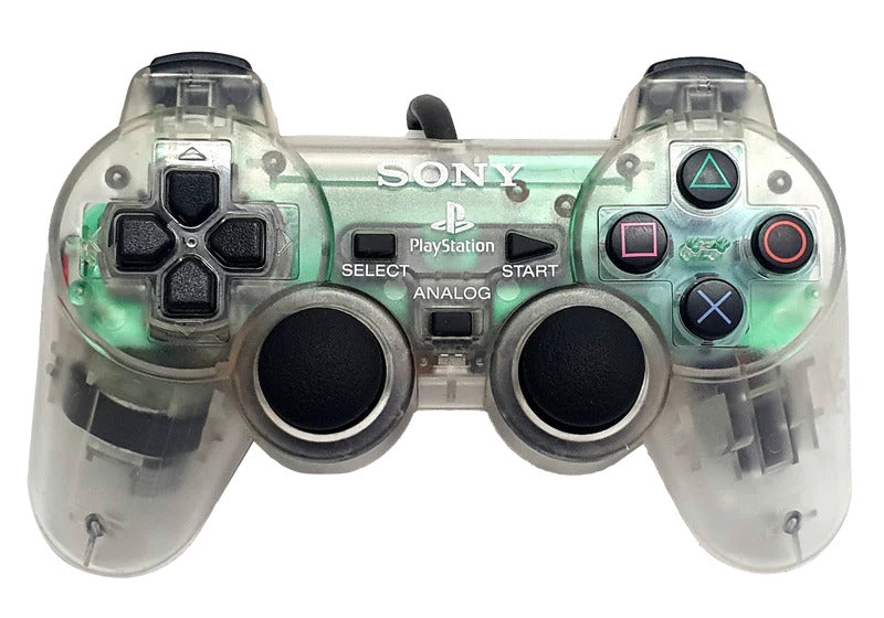 Playstation Dualshock Analog Controller - Clear - Video Game Accessory - Used - CaveGamers - Image 2