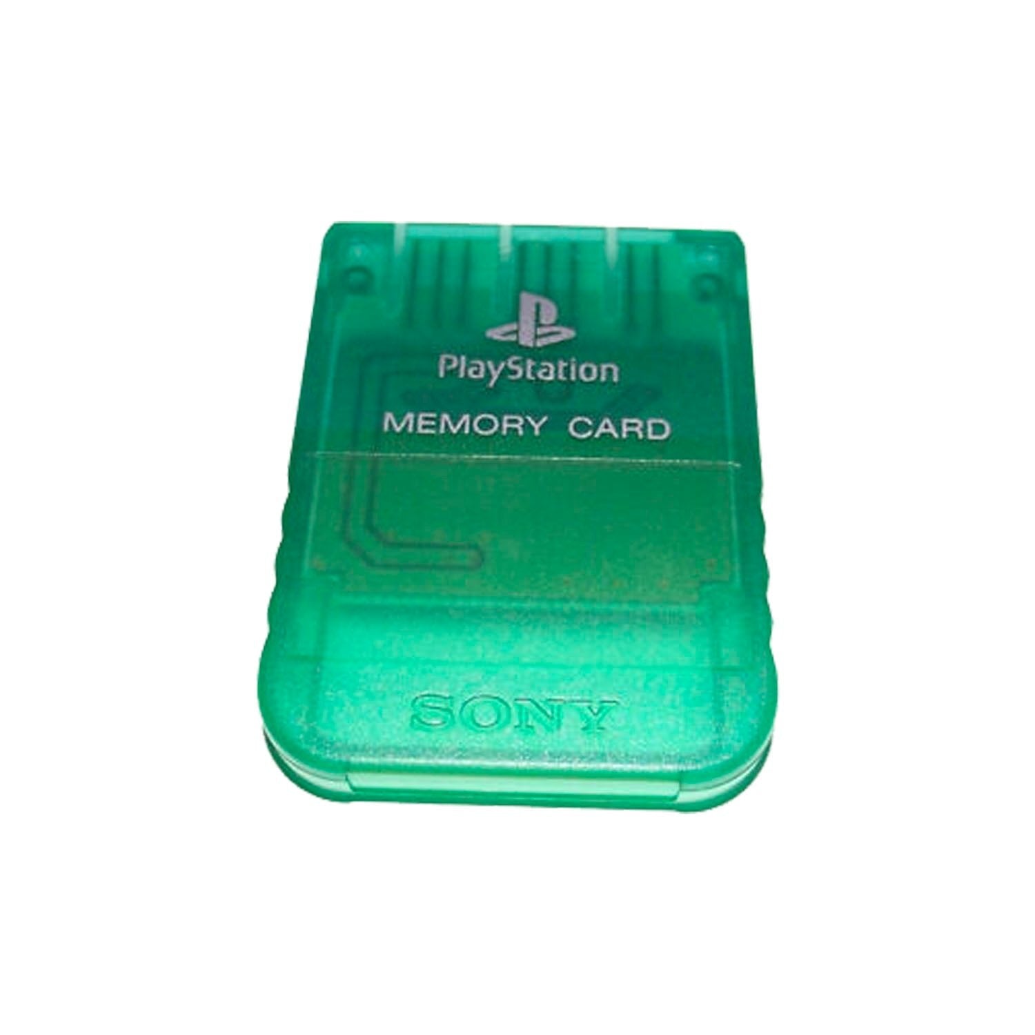 PlayStation Memory Card - Emerald Green - Video Game Accessory - Used - CaveGamers