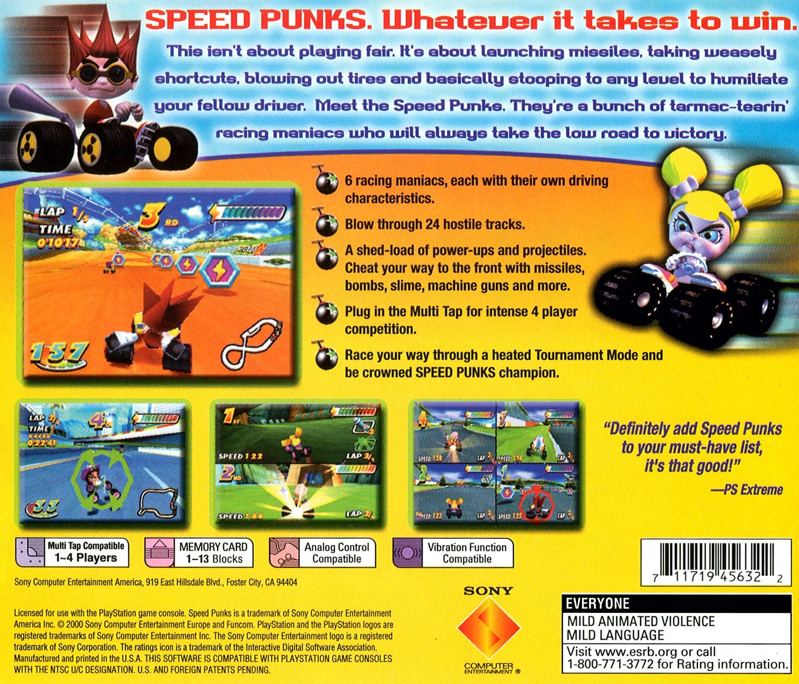 Speed Punks Playstation - Video Game - Used - CaveGamers - Image 2