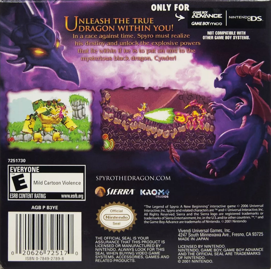 The Legend Of Spyro: A New Beginning Game Boy Advance - Video Game - Used - CaveGamers - Image 2