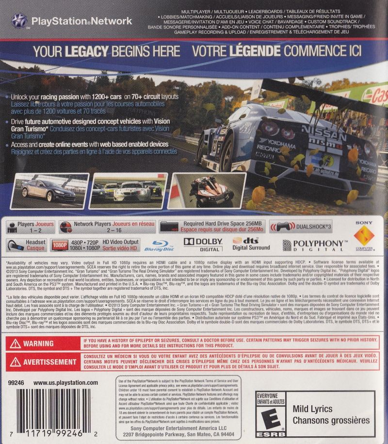 Gran Turismo 6 PS3 - Video Game - Used - CaveGamers - Image 2
