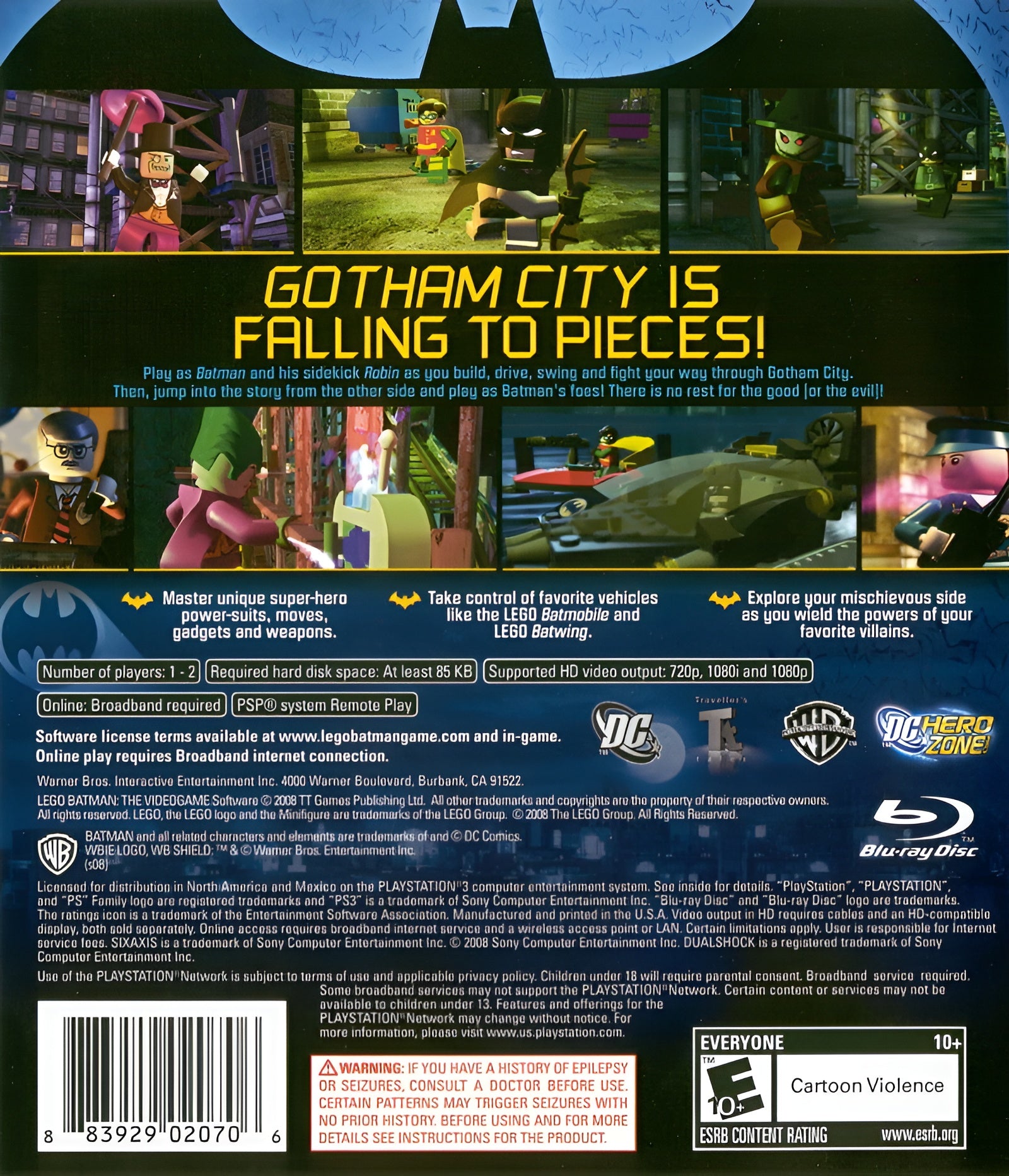LEGO Batman PS3 - Video Game - Used - CaveGamers - Image 2
