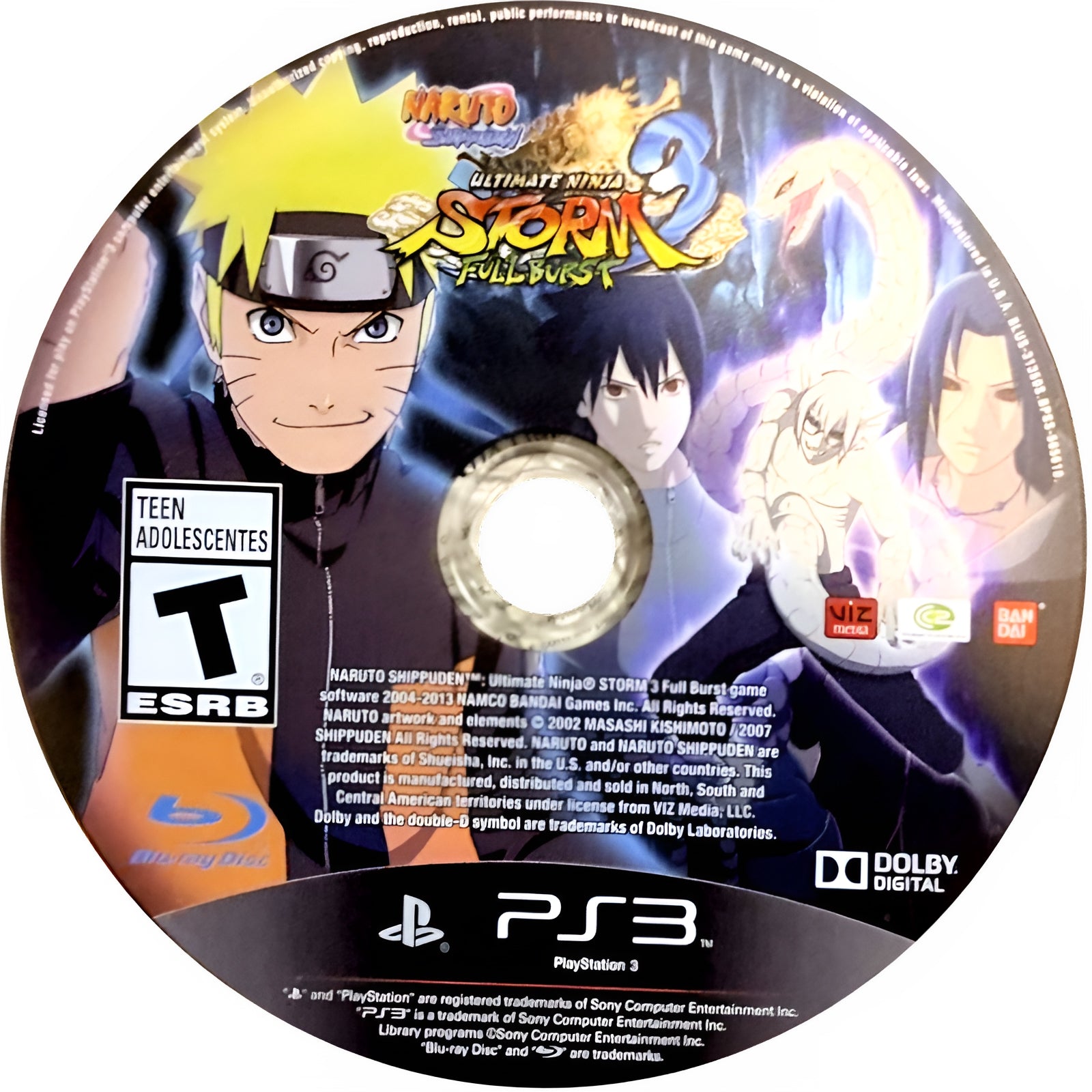 Naruto Shippuden Ultimate Ninja Storm 3 Full Burst PS3 - Video Game - Used - CaveGamers - Image 3