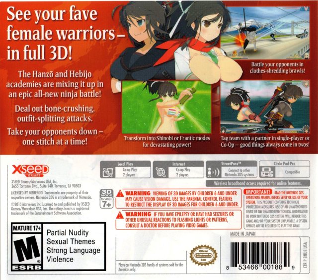 Senran Kagura 2: Deep Crimson 3DS - Video Game - Used - CaveGamers - Image 2