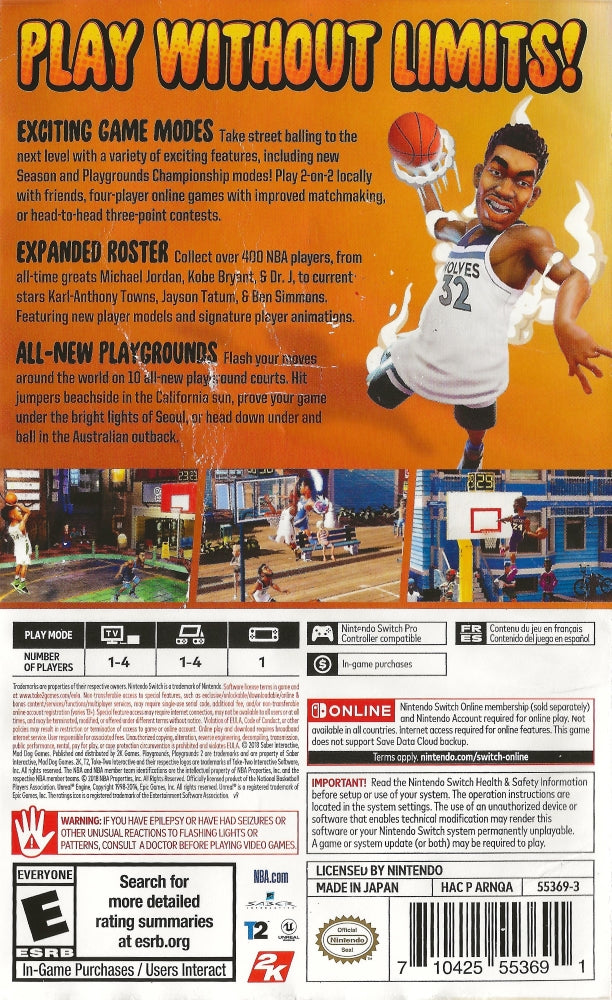 NBA 2K Playgrounds 2 Switch - Video Game - Used - CaveGamers - Image 2