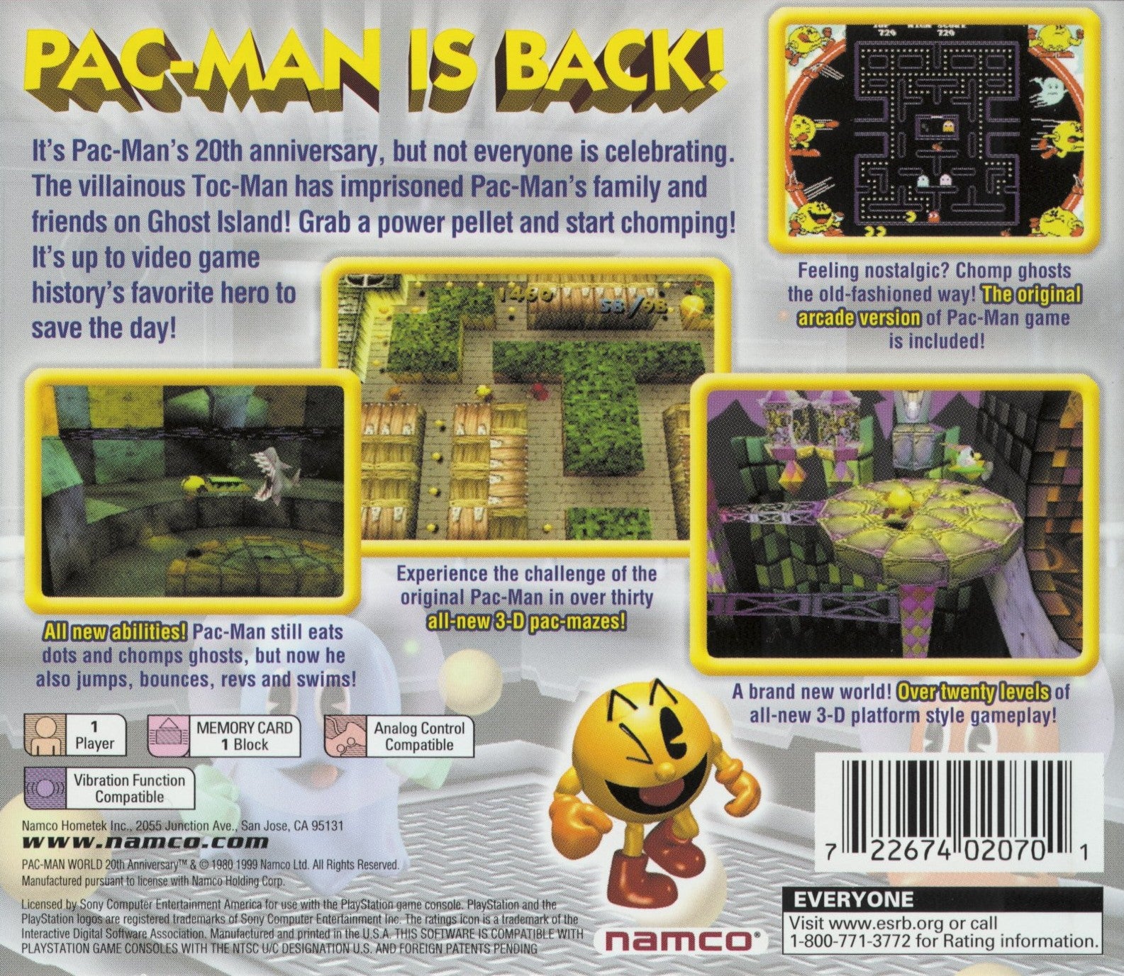 Pac-Man World Playstation - Video Game - Used - CaveGamers - Image 2